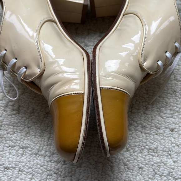 Gucci 2-Tone Patent Leather Heeled Oxfords Shoes Size 6 EUC - Picture 12 of 14